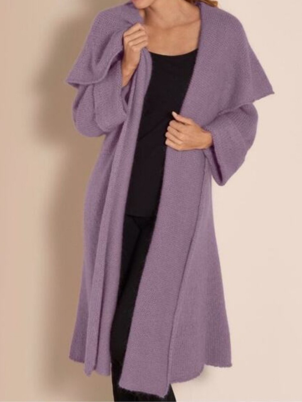 Soft Surroundings Telluride Topper Duster Cardigan Sweater Purple